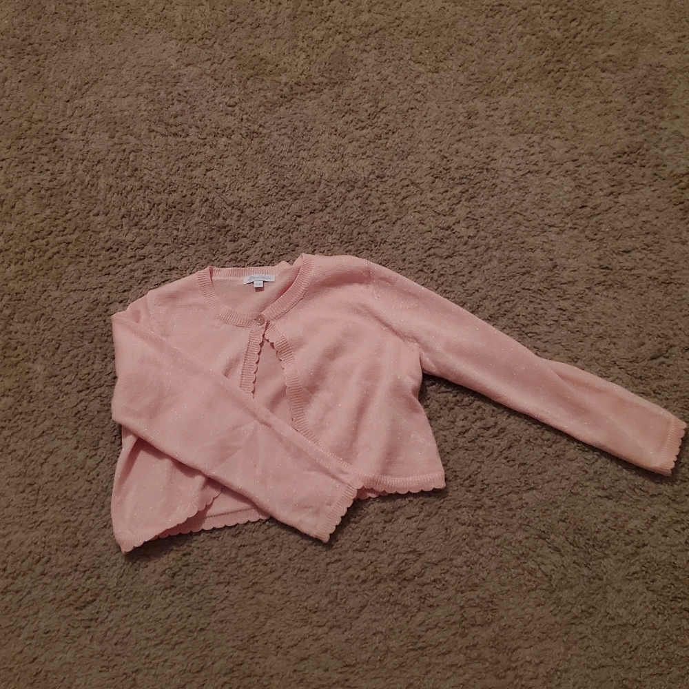Girls pink cardigan